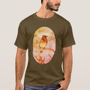 Camiseta Cedar Waxing Bird Nature Art
