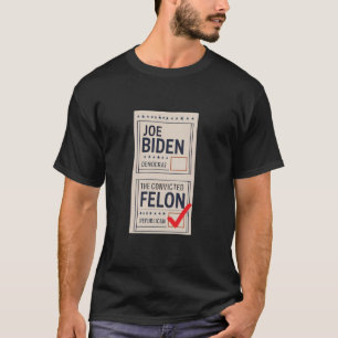 Camiseta Cédula de papel divertida Joe Biden vs Felon Vo co