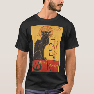 Camiseta Cédula del gato Kamala Le Chat Noir célebre
