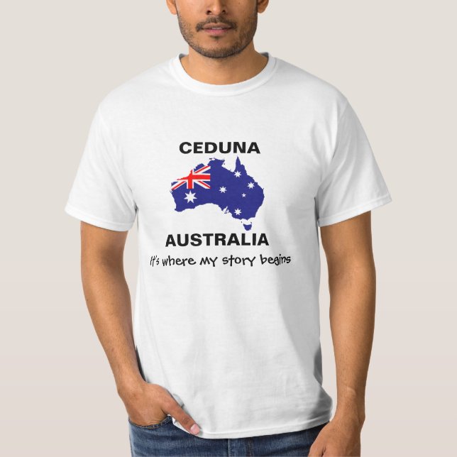 Camiseta CEDUNA Australia es donde mi historia comienza (Anverso)