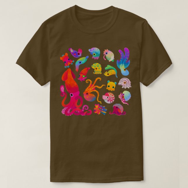 Camiseta Cefalopodo pastel (Diseño del anverso)