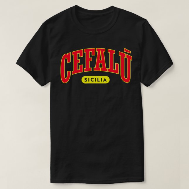 Camiseta Cefalu estilo Universidad del Orgullo Siciliano (Diseño del anverso)