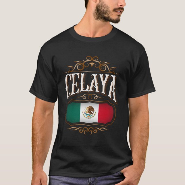 Camiseta Celaya Guanajuato Con Bandera De Mã Xico (Anverso)
