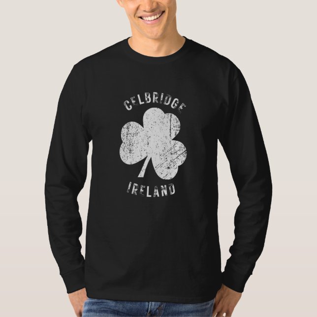 Camiseta Celbridge Ireland Vintage Shamrock Distressed Look (Anverso)
