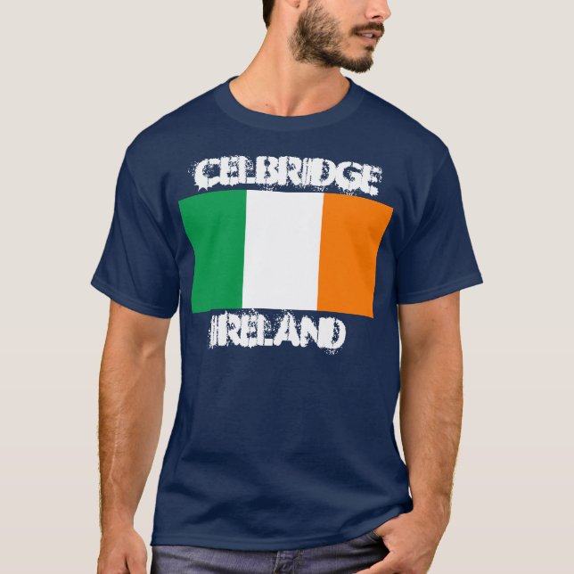 Camiseta Celbridge, Irlanda con bandera irlandesa (Anverso)