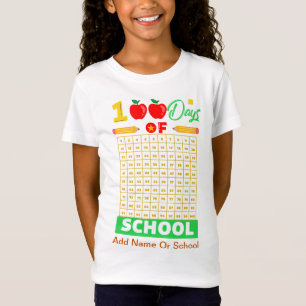 Camiseta Celebra 100 Días de Escuela con un Contaje Diverti