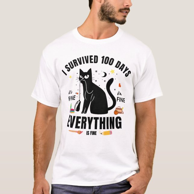 Camiseta Celebra 100 días en estilo con nuestro feliz 100° (Anverso)