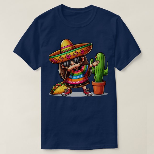 Camiseta Celebra con nuestro Dabbing Mexican L (Diseño del anverso)
