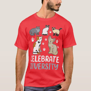 Camiseta Celebra Diversidad Gato Cute Kitten Dueño Ca