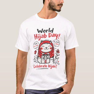 Camiseta Celebra el Día Mundial del Hiyab – Ilustración de