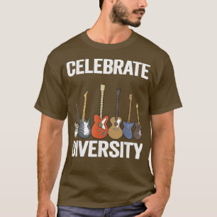 Camiseta Celebra la diversidad de los aficionados a la guit