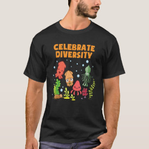 Camiseta Celebra la diversidad del pulpo calamar de sepia