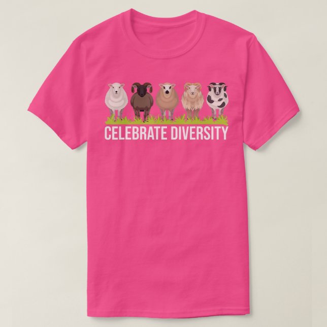 Camiseta Celebra la diversidad - Granja de pastores de susu (Diseño del anverso)