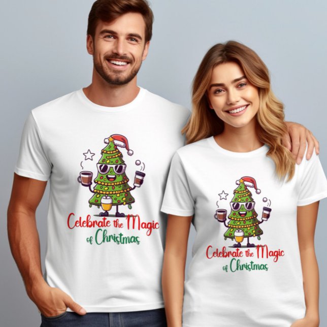 Camiseta Celebra la magia del árbol de Navidad (Subido por el creador)