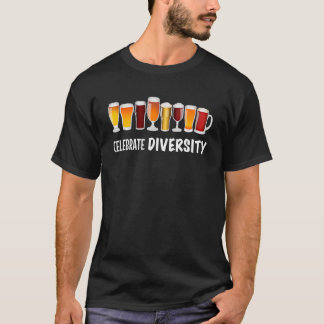 Camiseta Celebra la ropa de cerveza de diversidad para él y