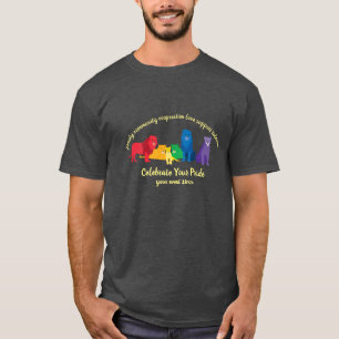 Camiseta Celebra tu orgullo del orgullo león arcoiris