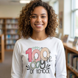 Camiseta Celebración Básica de 100 Días de Escuela