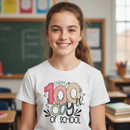 Camiseta Celebración de 100 Días de Escuela Niño Básico