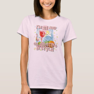 Camiseta Celebración de 21 en estilo