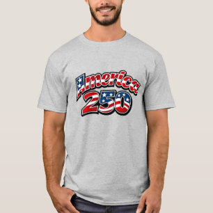 Camiseta Celebración de 250 años de América con estrellas y