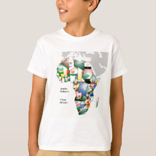 Camiseta Celebración de África en el diseño de banderas