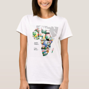 Camiseta Celebración de África en el diseño de banderas