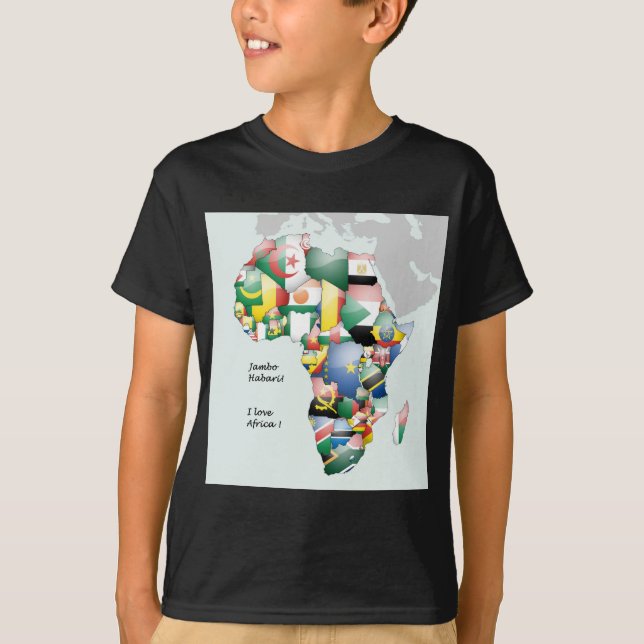 Camiseta Celebración de África en el diseño de banderas (Anverso)