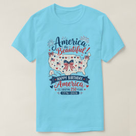 Camiseta Celebración de American The Beautiful 250 con lazo