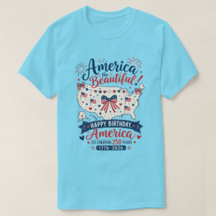 Camiseta Celebración de American The Beautiful 250 con lazo