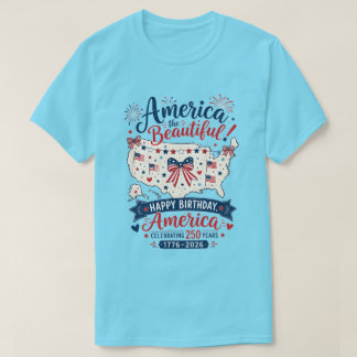 Camiseta Celebración de American The Beautiful 250 con lazo