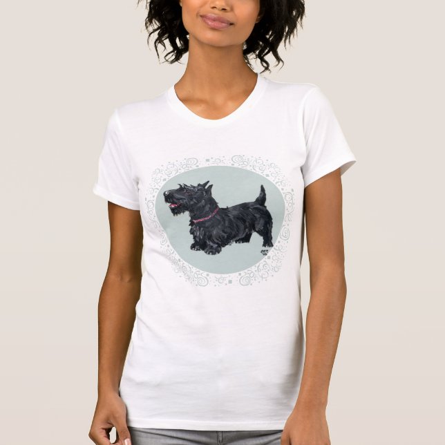 Camiseta Celebración de amigable Terrier Escocés (Anverso)
