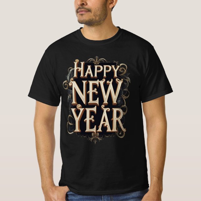 Camiseta Celebración de Año Nuevo Feliz (Anverso)