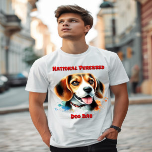 Camiseta Celebración de Beagle: Día Nacional del Perro en P