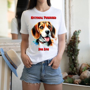 Camiseta Celebración de Beagle: Día Nacional del Perro en P
