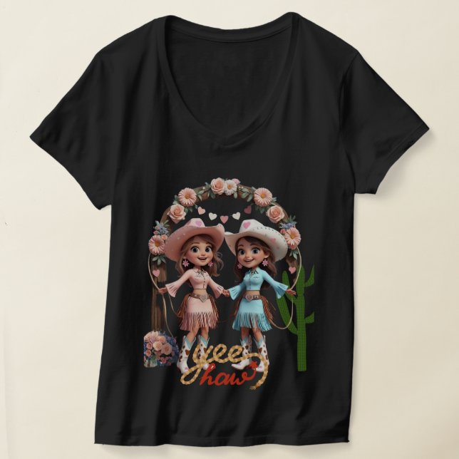 Camiseta Celebración de Boda de vaca - Estética occidental  (Distribución )