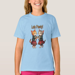 Camiseta Celebración de Ceilidh de gatos naranjas bailando