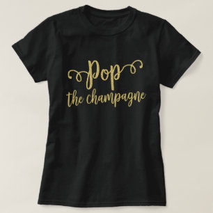 Camiseta Celebración de compromiso para descorchar champán