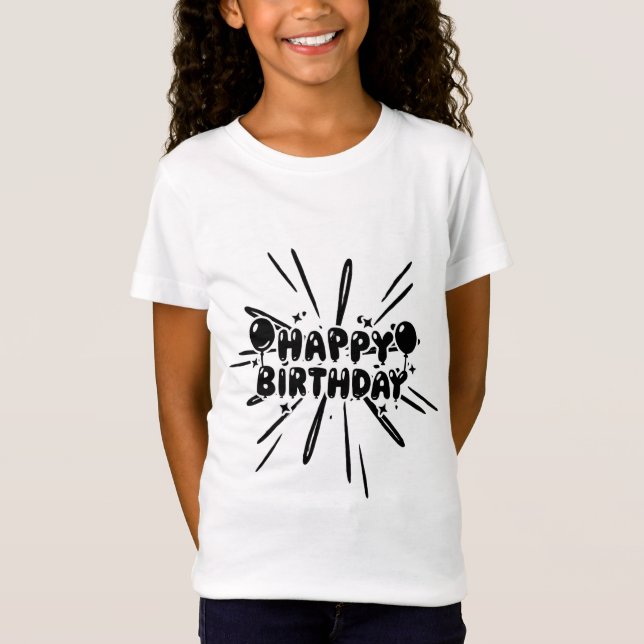 Camiseta  Celebración de Cumpleaños  (Anverso)