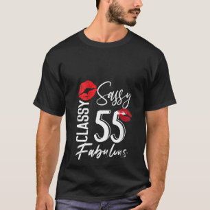 Camiseta Celebración de cumpleaños de 55 años de clase eleg
