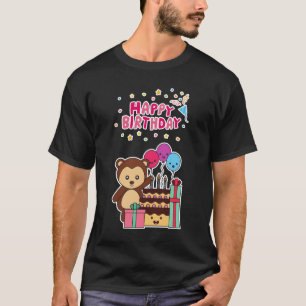 Camiseta Celebración de cumpleaños del osito adorable - Dib