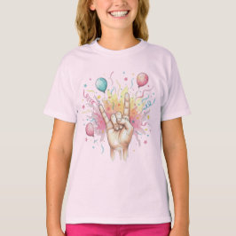 Camiseta Celebración de cumpleaños Rock On - Globos de acua