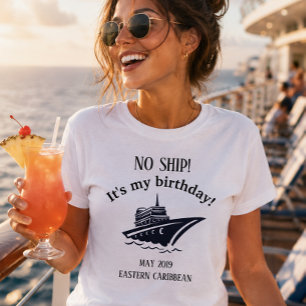 Camiseta Celebración de Cumpleaños sin Viaje en Barco Vacac