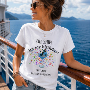 Camiseta Celebración de Cumpleaños sin Viaje en Barco Vacac