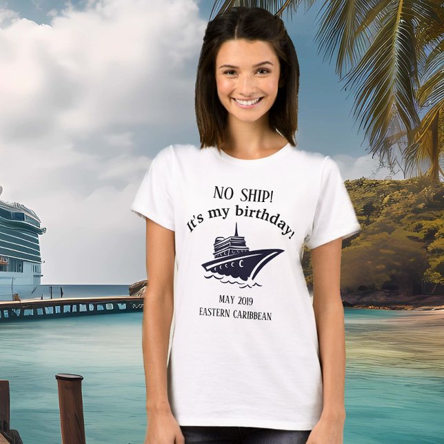 Camiseta Celebración de cumpleaños sin viaje en barco Vacac (Subido por el creador)