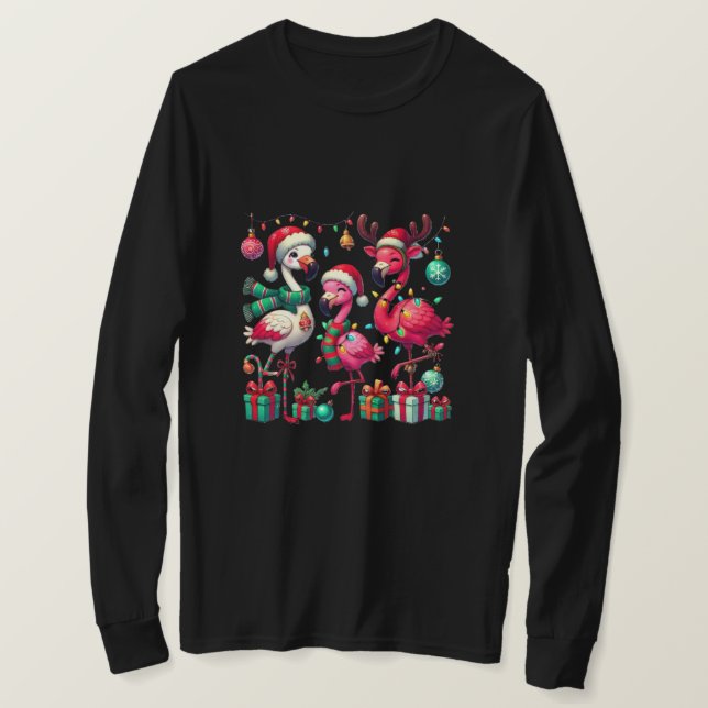 Camiseta Celebración de Flamingos (Anverso del diseño)