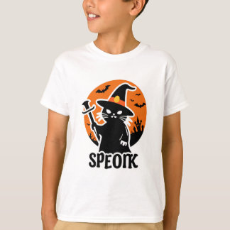 Camiseta Celebración de Halloween con Mamáes de gato negro 