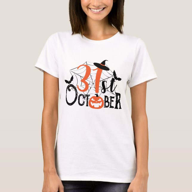 Camiseta Celebración de Halloween del 31 de octubre (Anverso)
