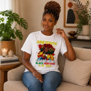 Camiseta Celebración de Juneteenth 1865 Patrimonio Negro