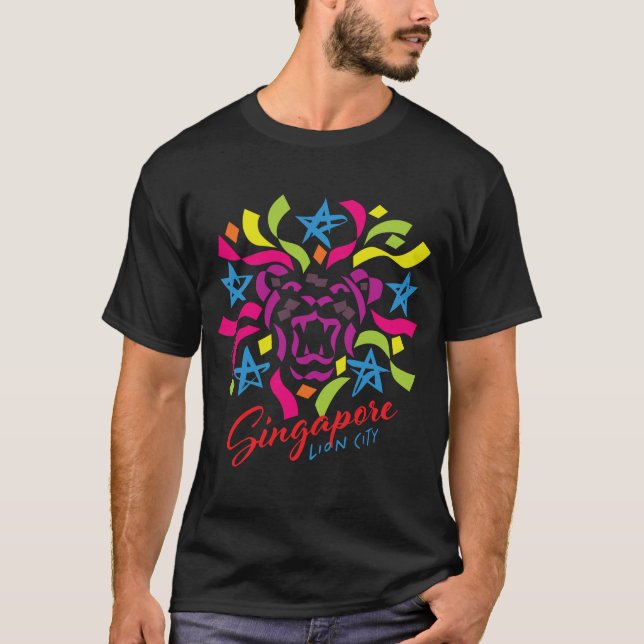 Camiseta Celebración de la ciudad del león de Singapur (Anverso)