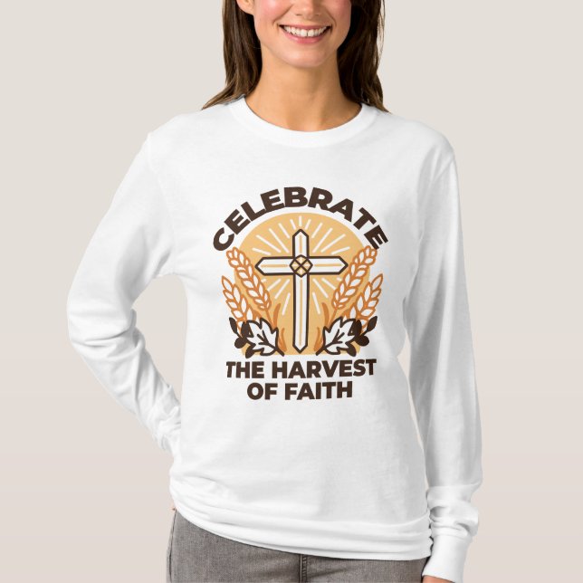 Camiseta Celebración de la cosecha de la fe - Arte Inspirad (Anverso)